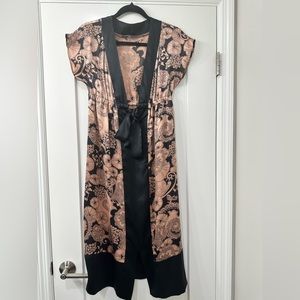 Hale Bob Silk Asian Inspired Silk Maxi Dress